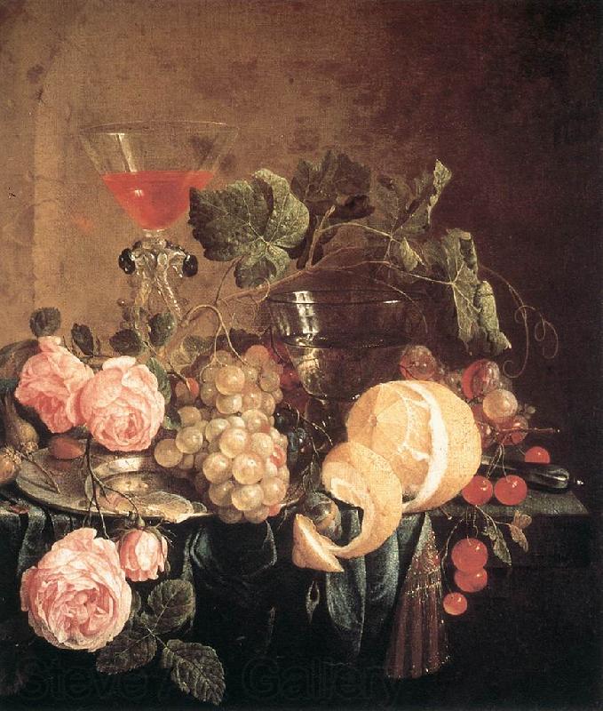 HEEM, Jan Davidsz. de Still-Life with Flowers and Fruit swg Norge oil painting art